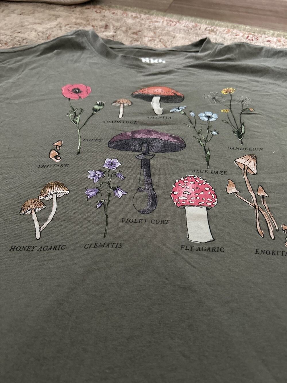 Mushroom Shirt Womens Large by Doe